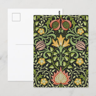 William Morris Persian Floral Botanical Design Postcard