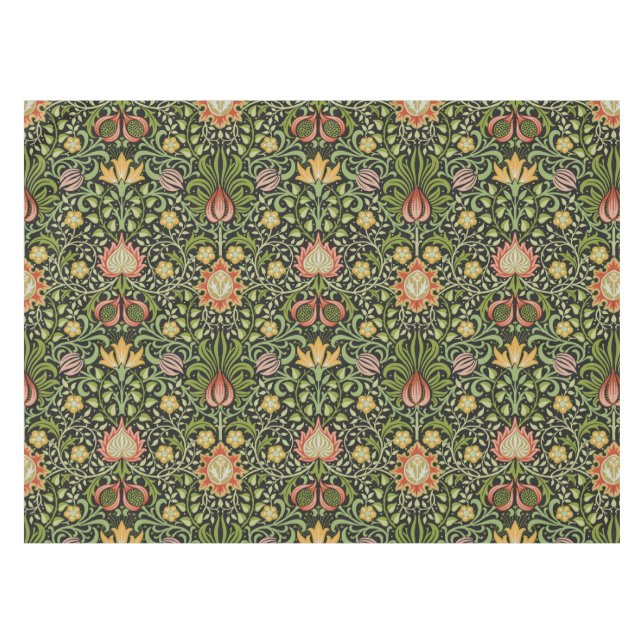 William Morris Persian Floral Botanical Design Tablecloth (Front (Horizontal))
