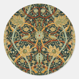 William Morris Persian Oriental Carpet Art Classic Round Sticker