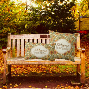 William Morris Personalised Autumn Sunflower Patio Cushion