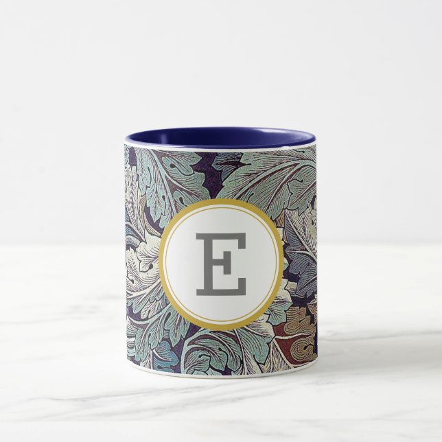 William Morris PERSONALIZED INITIAL Mug (Center)