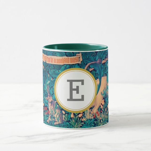 William Morris PERSONALIZED INITIAL Mug (Center)