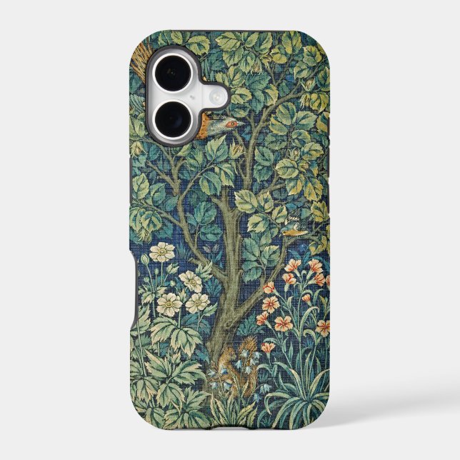 William Morris Pheasant Artwork iPhone Case (Back)