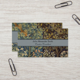 William Morris - Pheasant Bird Tree Botanical Business Card
