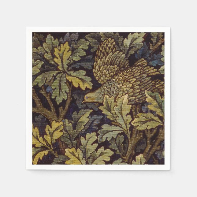 William Morris - Pheasant Bird Tree Botanical Napkin (Front)