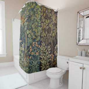 William Morris - Pheasant Bird Tree Botanical Shower Curtain