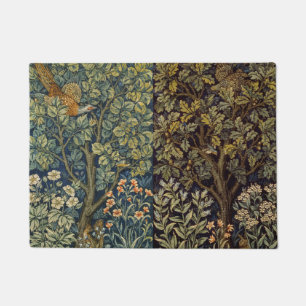 William Morris Pheasant Bird Tree Flower Doormat