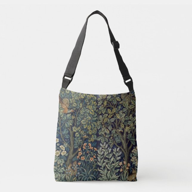 William Morris Pheasant Bird Tree Woodland Crossbody Bag (Front)