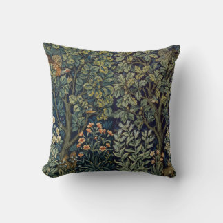 William Morris Pheasant Bird Tree Woodland Cushion