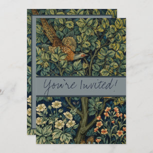 William Morris Pheasant Bird Tree Woodland Invitation