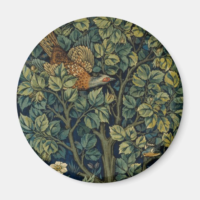 William Morris Pheasant Bird Tree Woodland Magnet (Front)