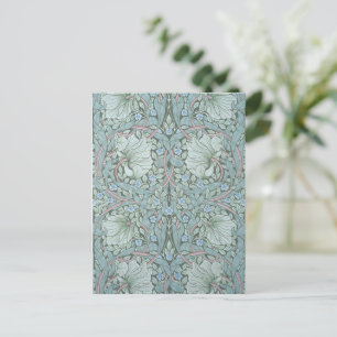 William Morris - Pimpernel: Blue & Green Flowers Postcard