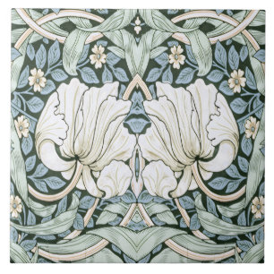 William Morris Pimpernel Blue Intricate Pattern Tile