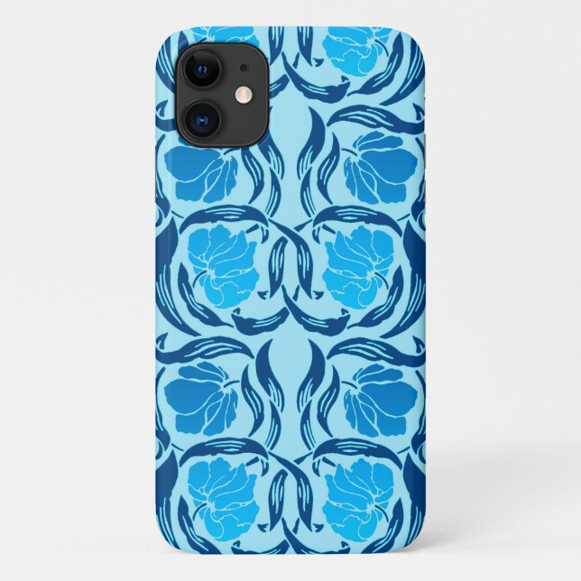 William Morris Pimpernel, Denim & Light Blue Case-Mate iPhone Case (Back)