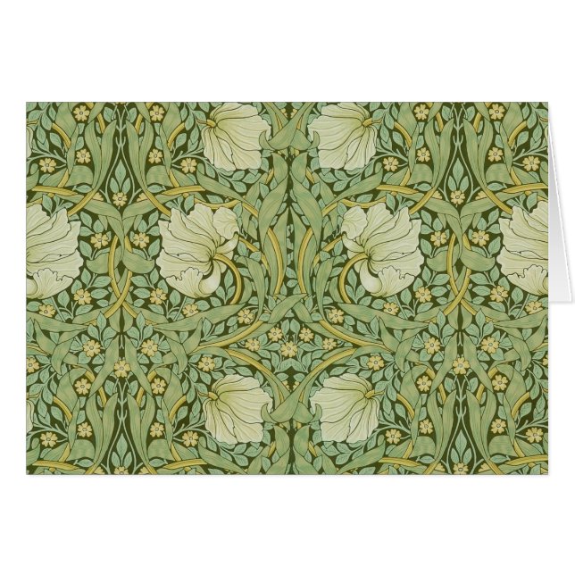 William Morris Pimpernel Floral Blue Wallpaper (Front Horizontal)