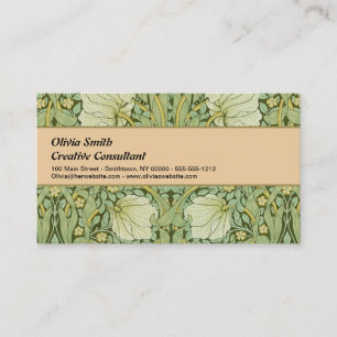 William Morris Pimpernel Floral Blue Wallpaper Business Card