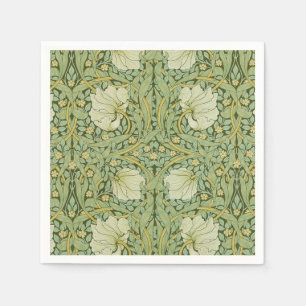 William Morris Pimpernel Floral Blue Wallpaper Napkin