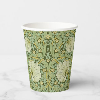 William Morris Pimpernel Floral Blue Wallpaper Paper Cups