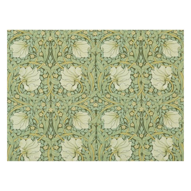 William Morris Pimpernel Floral Blue Wallpaper Tablecloth (Front (Horizontal))