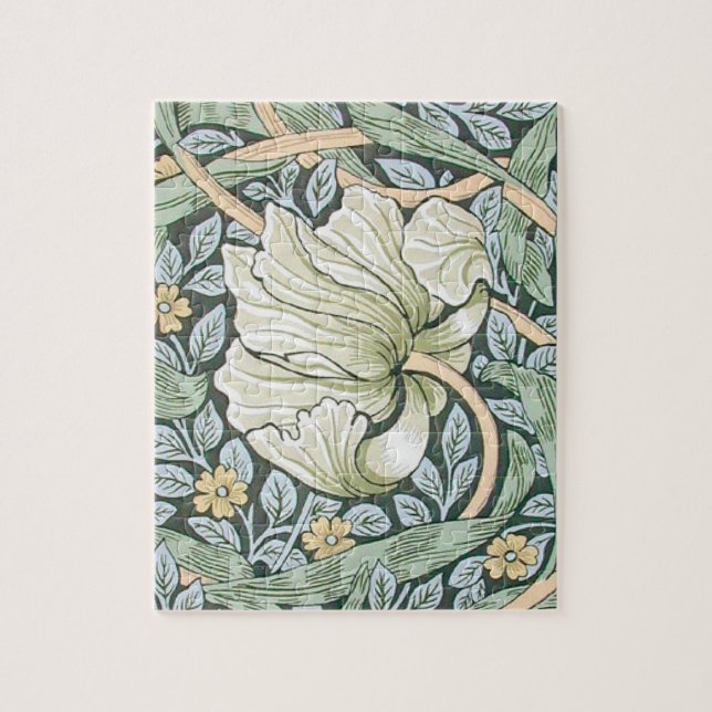 William Morris Pimpernel Floral Design Jigsaw Puzzle (Vertical)
