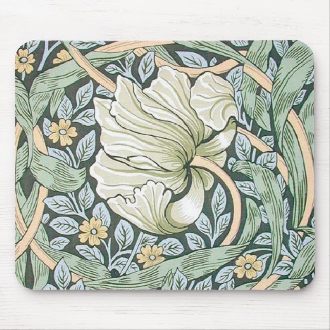 William Morris Pimpernel Floral Design Mouse Pad (Front)