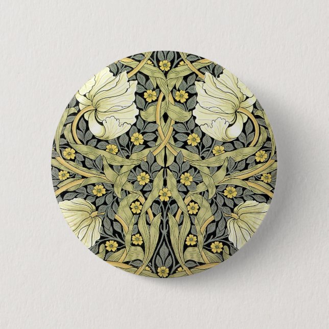 William Morris Pimpernel Floral Wallpaper 6 Cm Round Badge (Front)