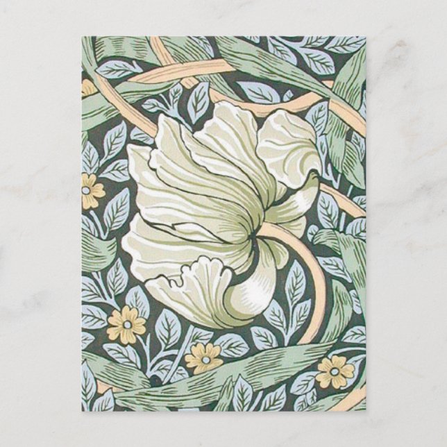 William Morris Pimpernel Floral Wallpaper Postcard (Front)