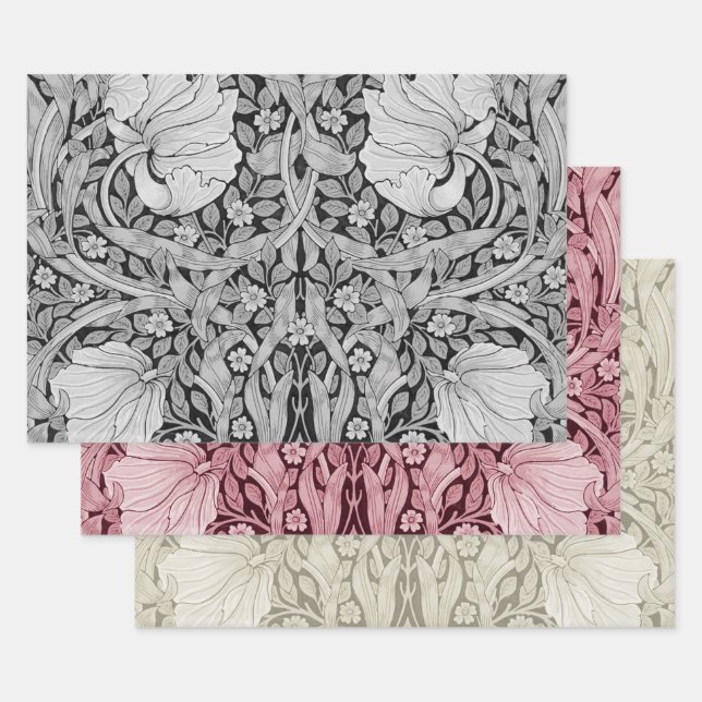 William Morris, Pimpernel Monotone Wrapping Paper  (Set)