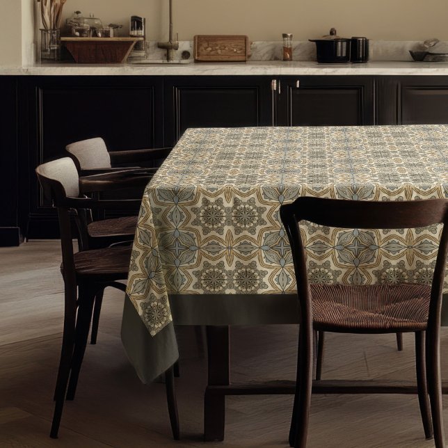 William Morris Pimpernel nouveau neutral colours Tablecloth (William Morris Pimpernel nouveau neutral colors Tablecloth)