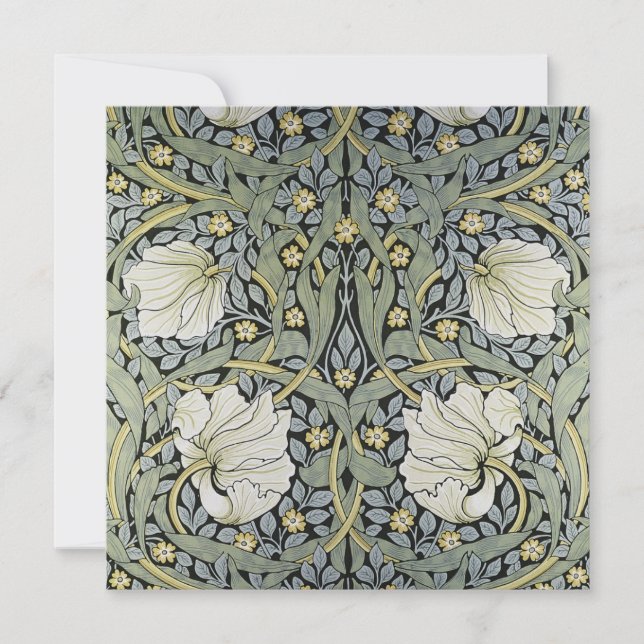 William Morris - Pimpernel  Pattern Design Holiday Card (Front)