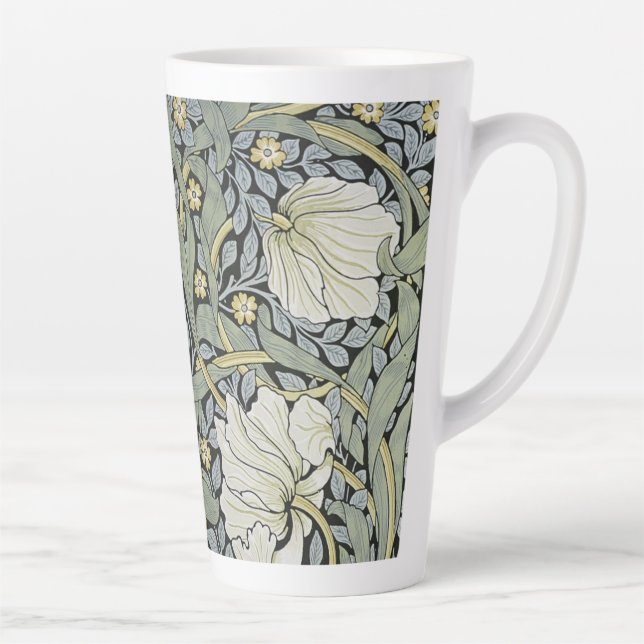 William Morris - Pimpernel  Pattern Design Latte Mug (Right)