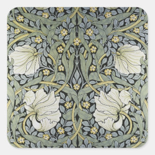William Morris - Pimpernel Pattern Design Square Sticker