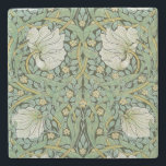 William Morris - Pimpernel Stone Coaster<br><div class="desc">Pimpernel - William Morris,  Repeating design for textiles,  1876</div>