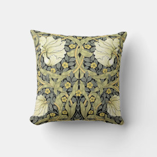 William Morris Pimpernel Tulips Botanical Art Cushion