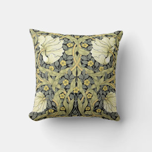William Morris Pimpernel Tulips Botanical Art Cushion