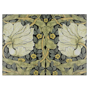 William Morris Pimpernel Tulips Botanical Art Cutting Board
