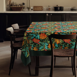 William Morris Pimpernel vibrant colours colourful Tablecloth