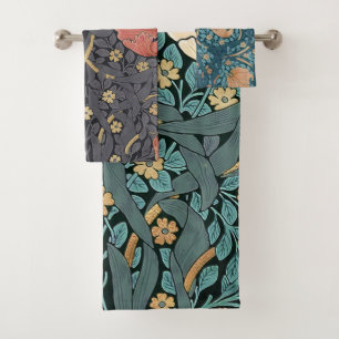 William Morris Pimpernel Vintage Pattern Bath Towe Towel Set