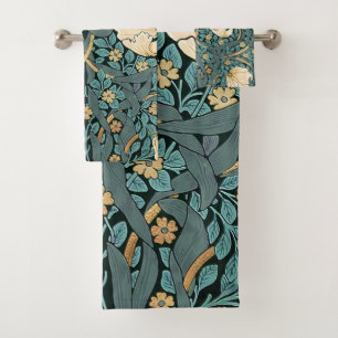 William Morris Pimpernel Vintage Pattern Bath Towe Towel Set
