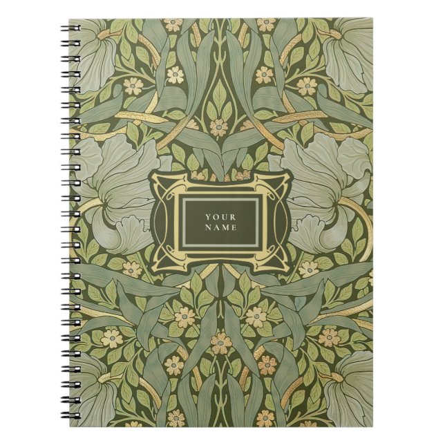William Morris Pimpernel Vintage Pattern Notebook (Front)