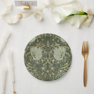 William Morris Pimpernel Vintage Pattern Paper Pla Plate