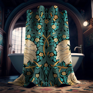 William Morris Pimpernel Vintage Pattern Shower Cu Curtain