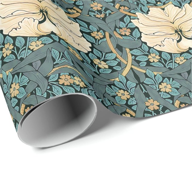 William Morris Pimpernel Vintage Pattern Wrapping  Paper (Roll Corner)