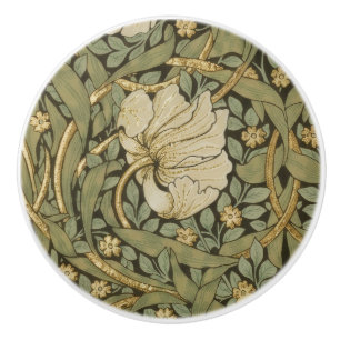 William Morris Pimpernel Vintage Pre-Raphaelite Ceramic Knob