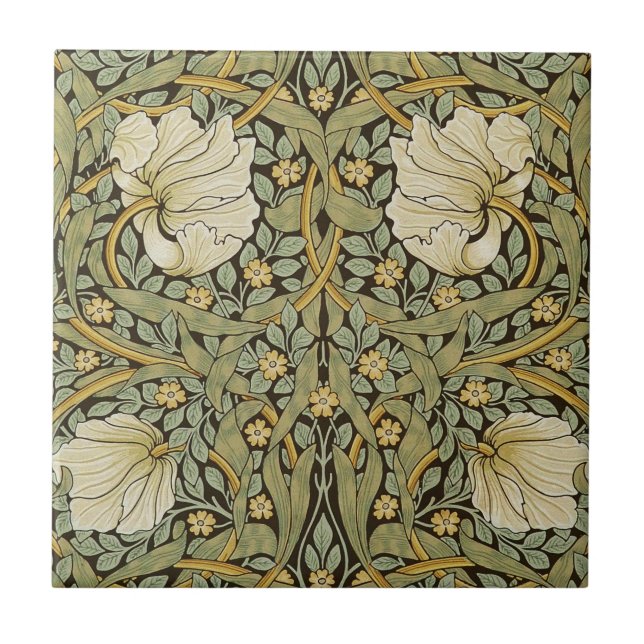 William Morris Pimpernel Vintage Pre-Raphaelite Tile (Front)