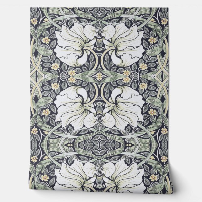 William Morris Pimpernel Wallpaper (Unrolling)