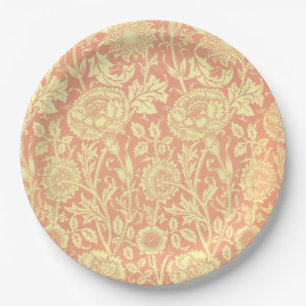 William Morris Pink and Rose Design Paper Plate