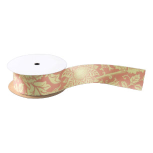 William Morris Pink and Rose Design Satin Ribbon