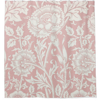 William Morris Pink and Rose Shower Curtain