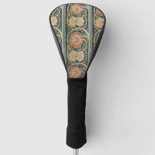 William Morris Pink Floral Silk Embroidery Antique Golf Head Cover